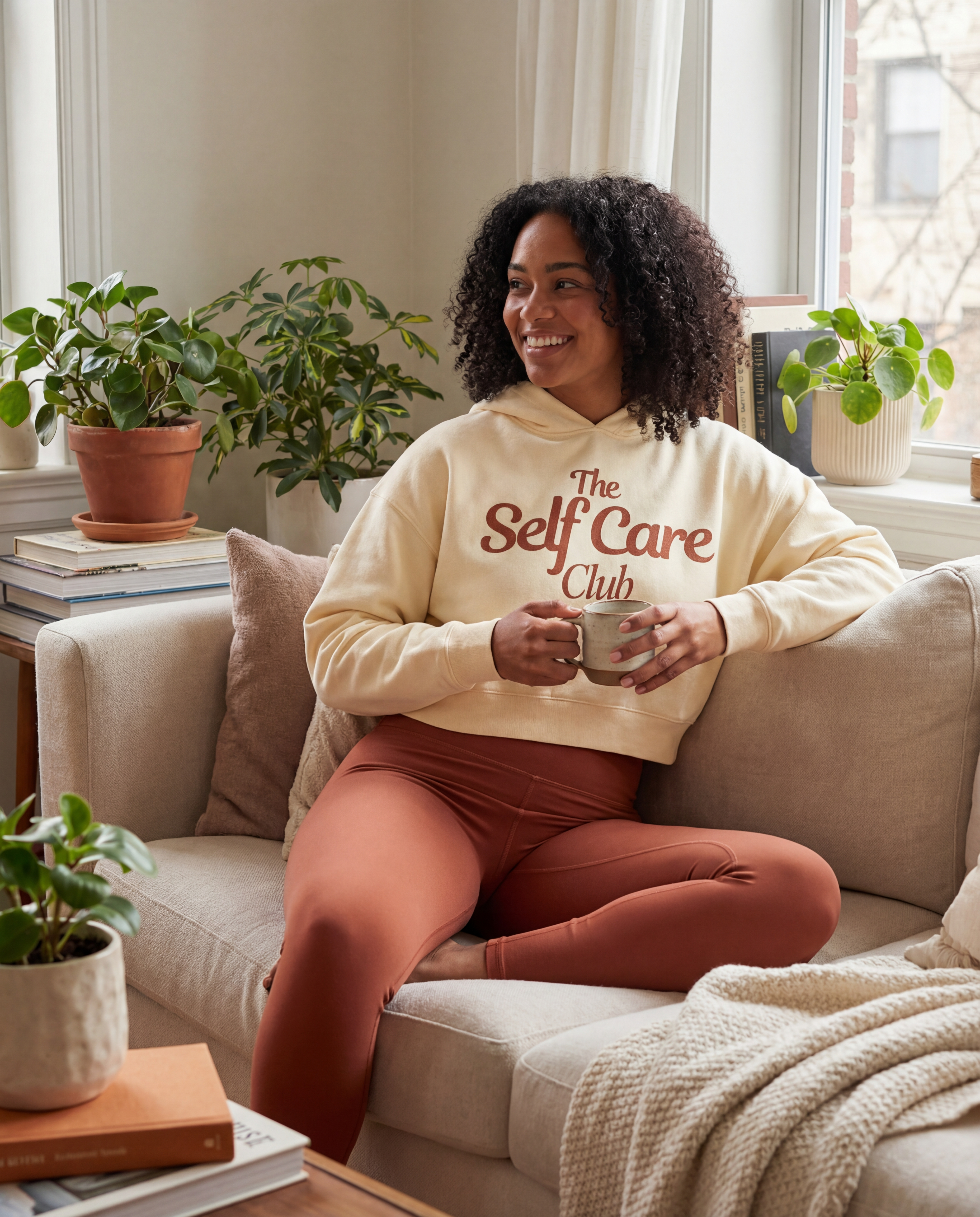 At The Self Care Club | Vintage Washed Cropped Sweatshirt