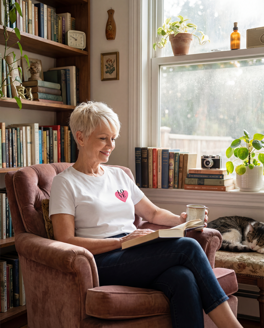 Love Yourself Small Heart | Essential Standard Shoulder T-Shirt