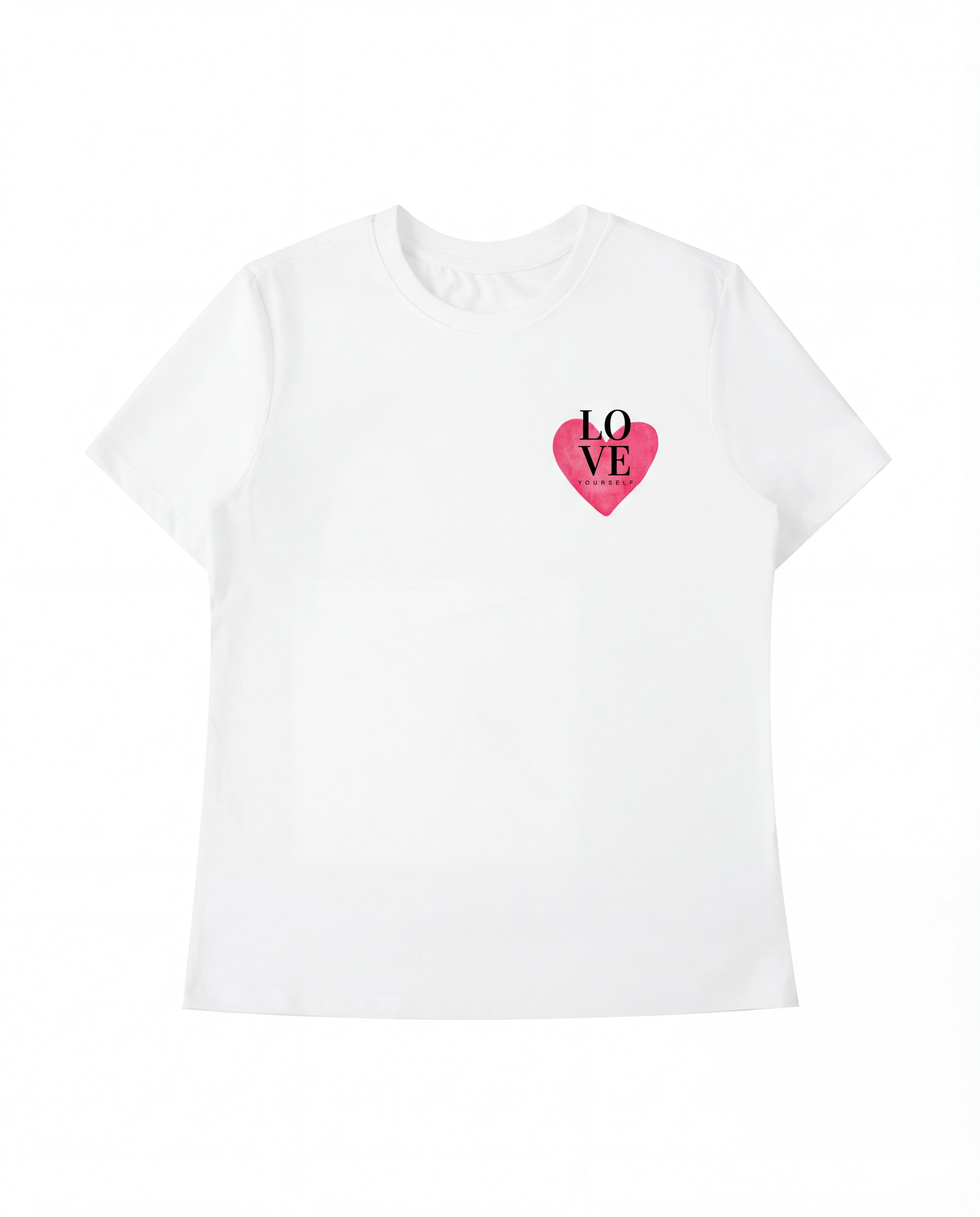 Love Yourself Small Heart | Essential Standard Shoulder T-Shirt